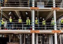 construction workers on site